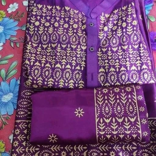 জাপানি সিল্ক শাড়ি নরম ও আরামদায়ক স্কিন প্রিন্টের নিখুঁত কাজ